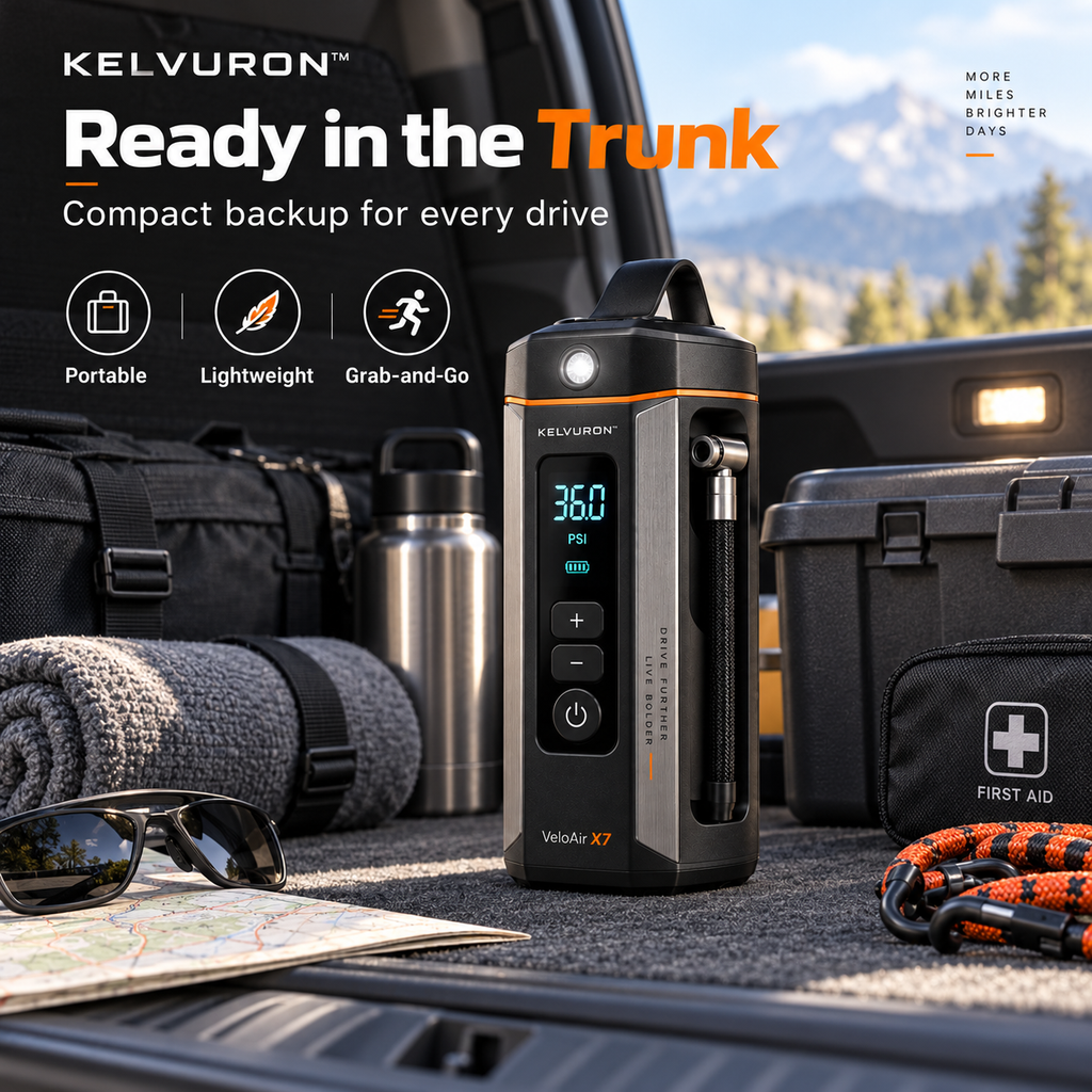 Kelvuron™ VeloAir X7 Portable Smart Tire Inflator