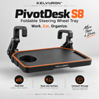 KELVURON™ PivotDesk S8 Foldable Steering Wheel Tray