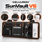 KELVURON™ SunVault V6 Premium Car Sun Visor Organizer