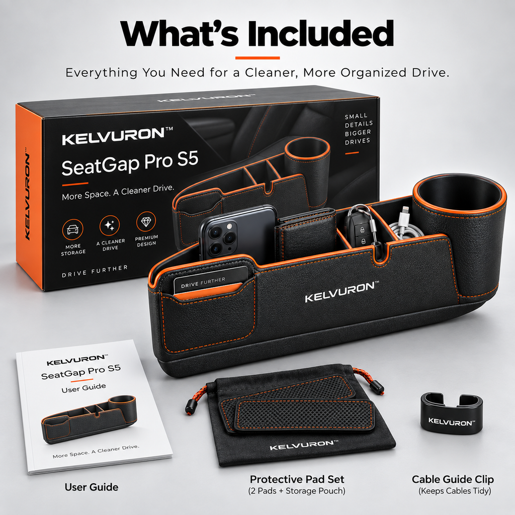 KELVURON™ SeatGap Pro S5 Car Seat Gap Organizer