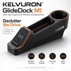 KELVURON™ GlideDock M1 Seat Gap Organizer & Wireless Charging Dock
