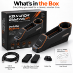 KELVURON™ GlideDock M1 Seat Gap Organizer & Wireless Charging Dock